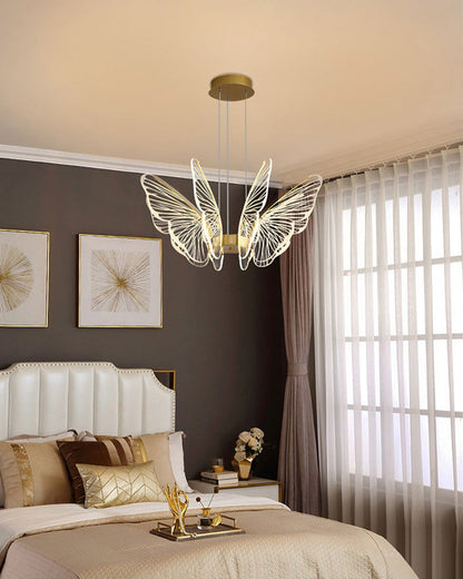 Lustre Papillon Transparent