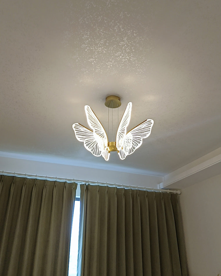 Lustre Papillon Transparent