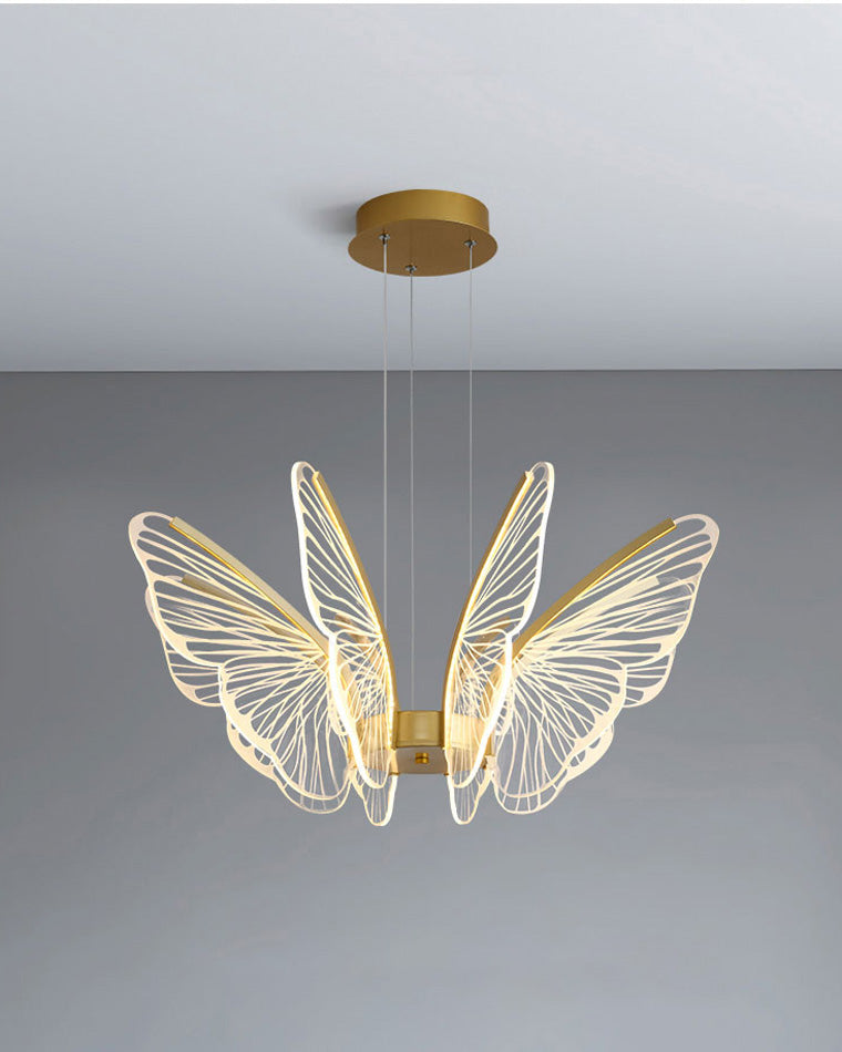 Lustre Papillon Transparent