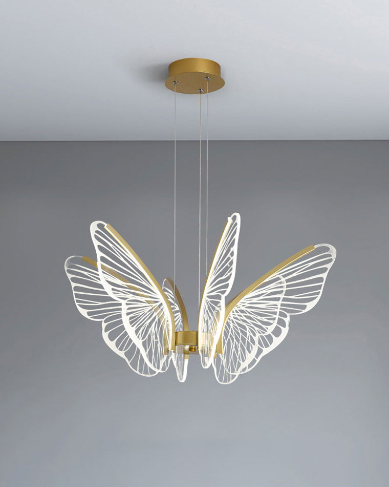 Lustre Papillon Transparent