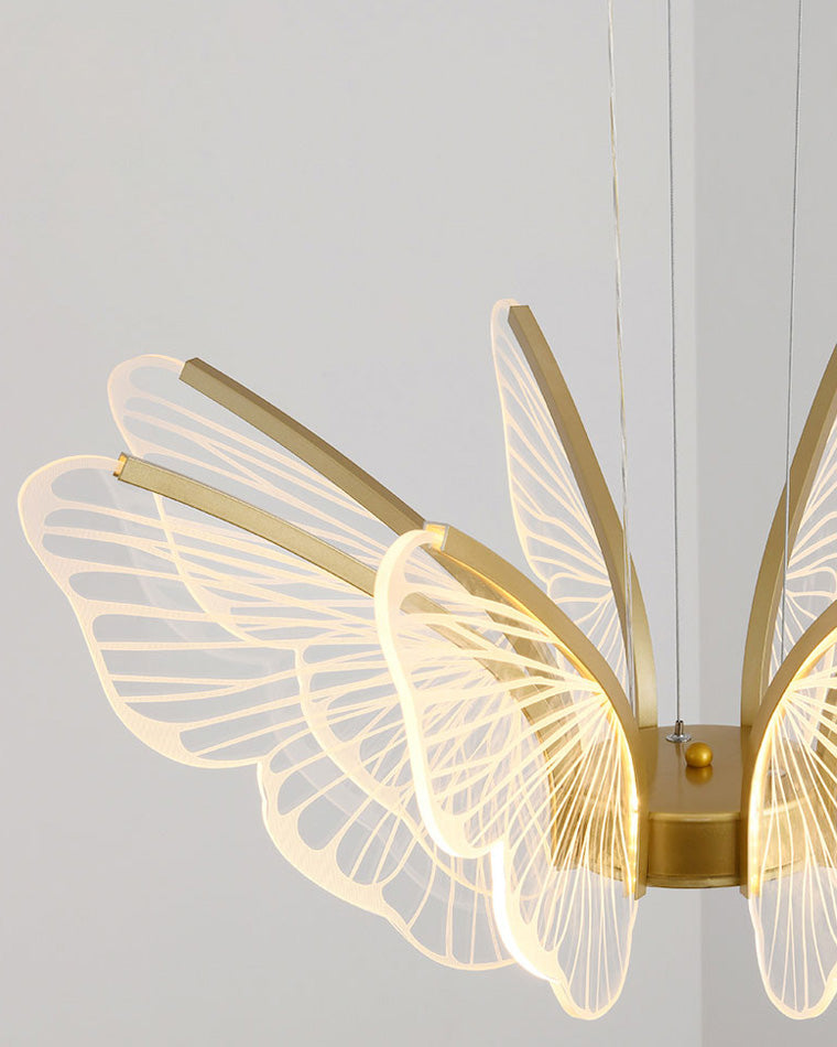 Lustre Papillon Transparent