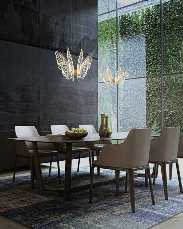 Lustre Papillon Transparent