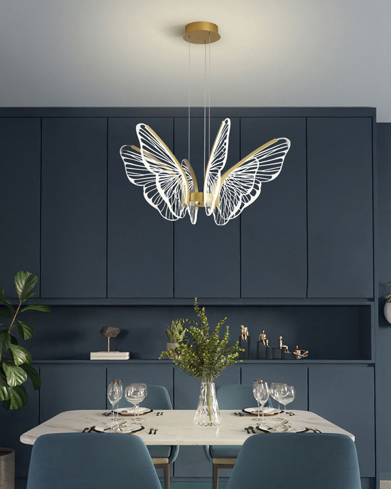 Lustre Papillon Transparent