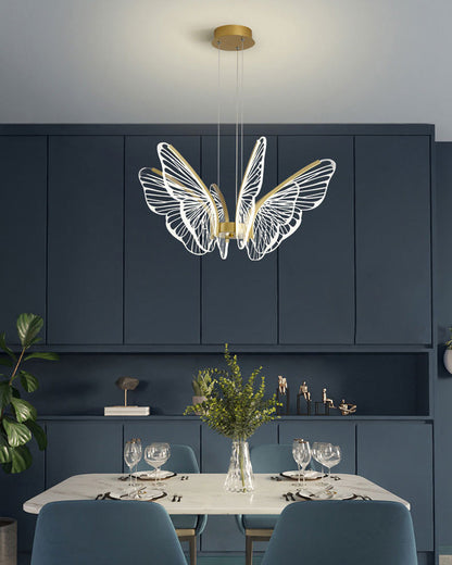 Lustre Papillon Transparent