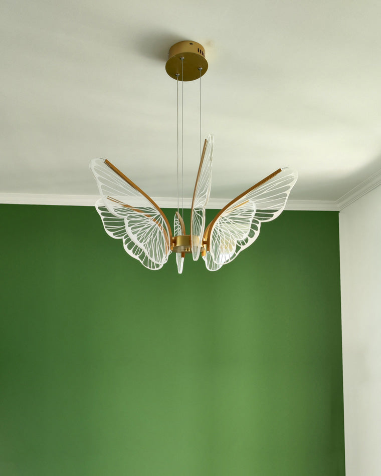 Lustre Papillon Transparent