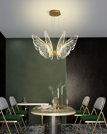Lustre Papillon Transparent