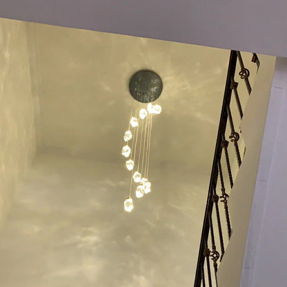 Lustre Pluie de Cristal - Élégance Naturelle