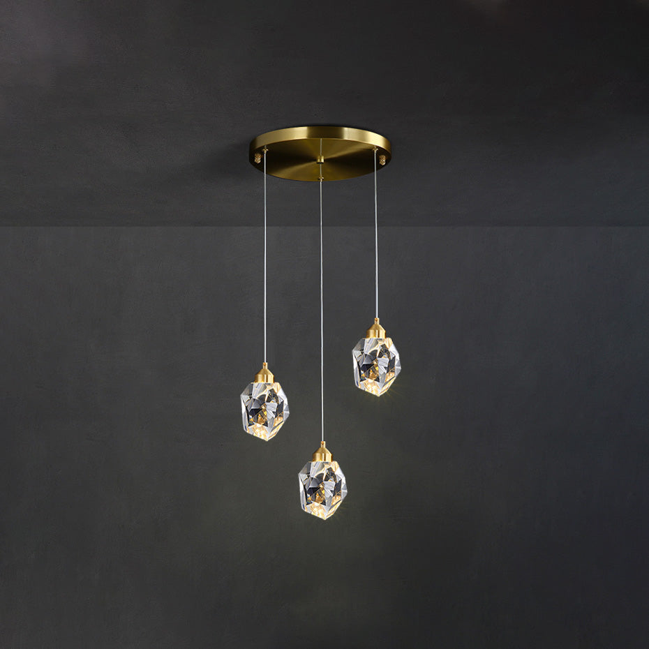 Lustre Pluie de Cristal - Élégance Naturelle