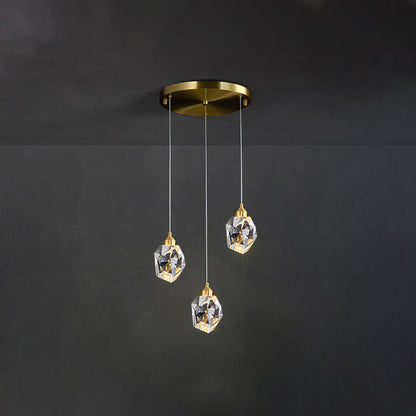 Lustre Pluie de Cristal - Élégance Naturelle