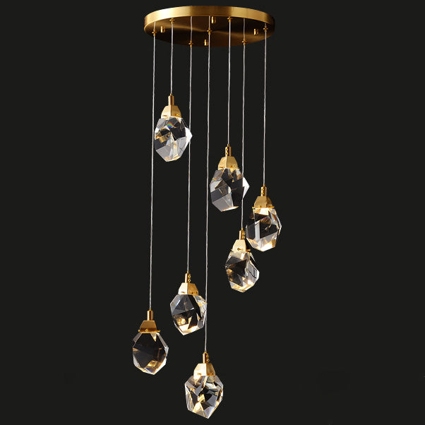 Lustre Pluie de Cristal - Élégance Naturelle