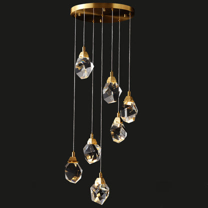 Lustre Pluie de Cristal - Élégance Naturelle