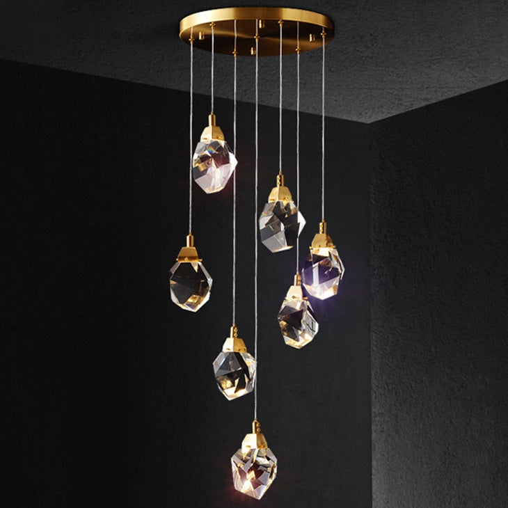 Lustre Pluie de Cristal - Élégance Naturelle