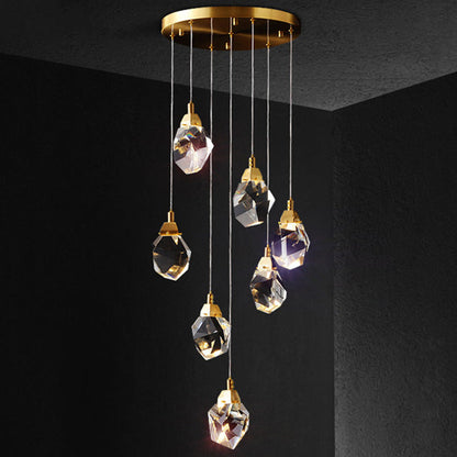 Lustre Pluie de Cristal - Élégance Naturelle