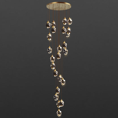 Lustre Pluie de Cristal - Élégance Naturelle
