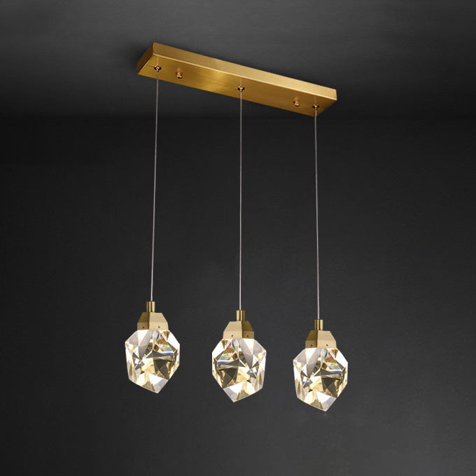 Lustre Pluie de Cristal - Élégance Naturelle