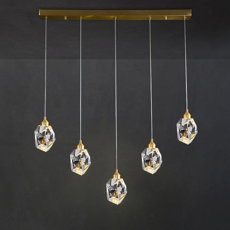 Lustre Pluie de Cristal - Élégance Naturelle