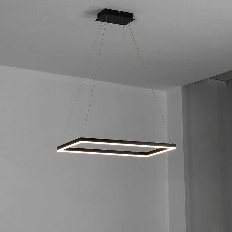 Lustre Rectangulaire à Plusieurs Niveaux - Luminaire Stratégique