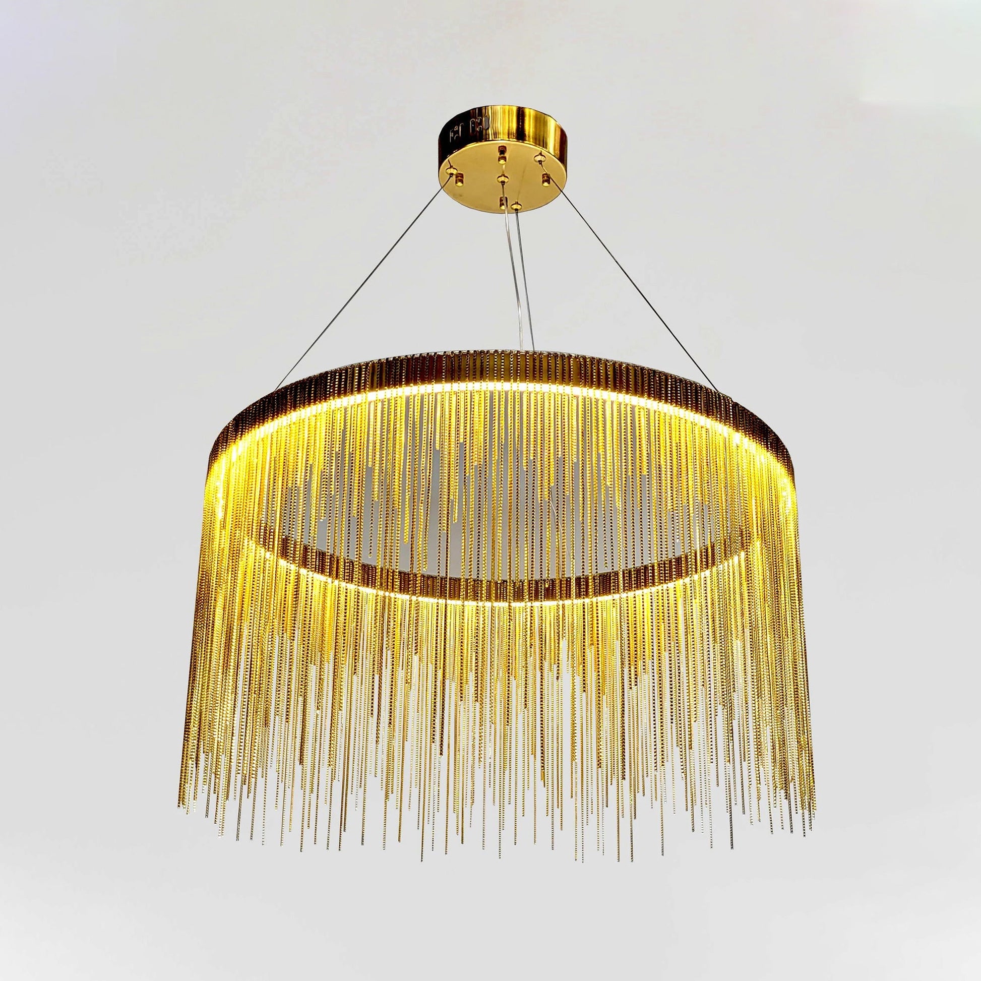 Lustre Rond - Éclat Frangé