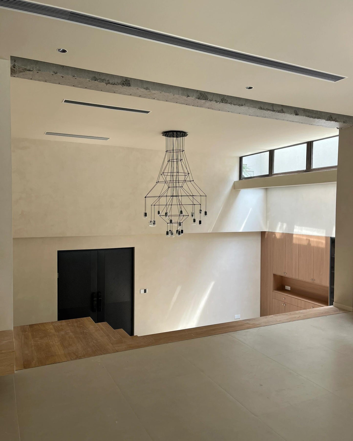 Lustre Sculptural en Fil Métallique