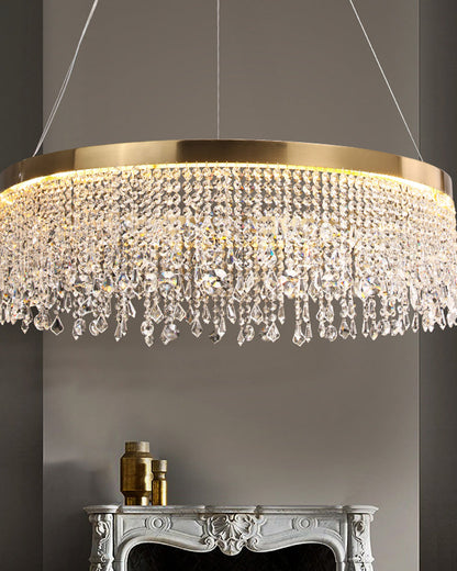 Lustre Solaris Rond en Cristal