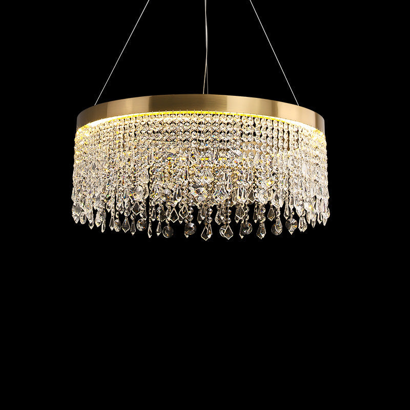 Lustre Solaris Rond en Cristal