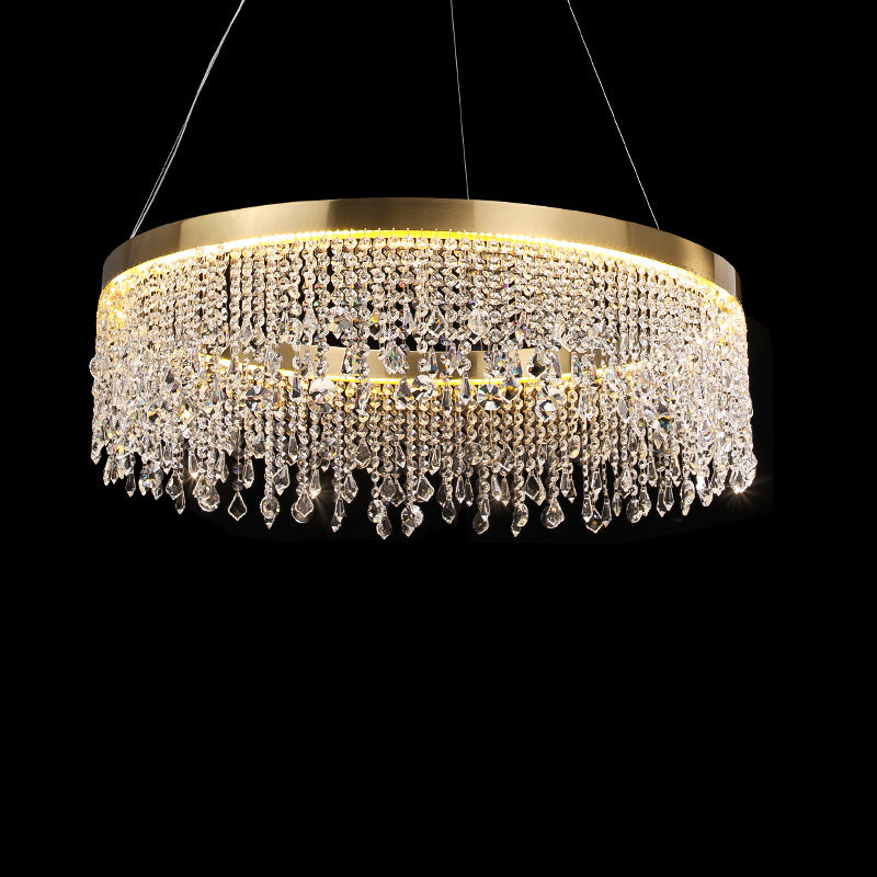 Lustre Solaris Rond en Cristal