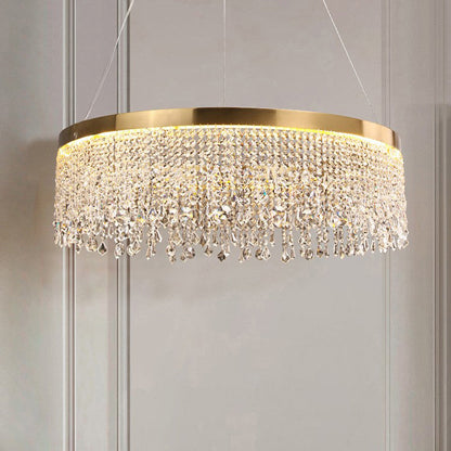 Lustre Solaris Rond en Cristal