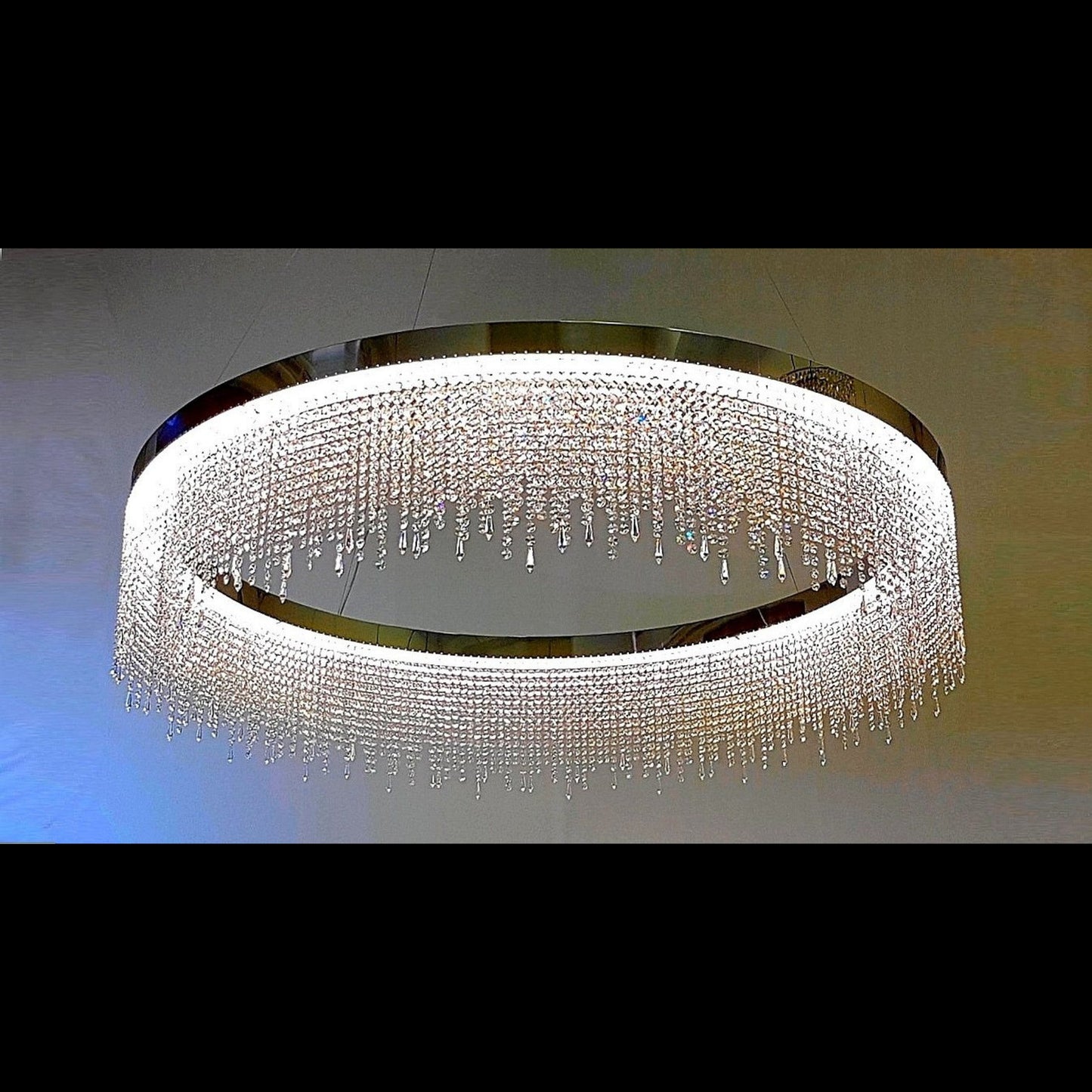 Lustre Solaris Rond en Cristal