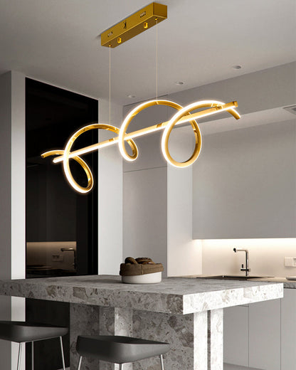 Lustre Spira Dorée