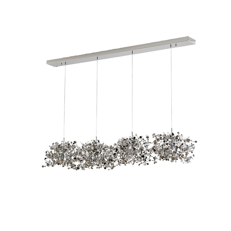 Lustre Suspendu - Nuage Métallique Argent/Or