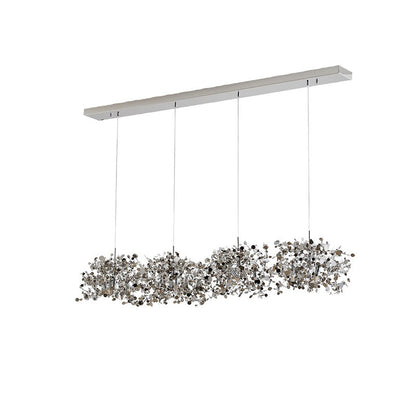 Lustre Suspendu - Nuage Métallique Argent/Or
