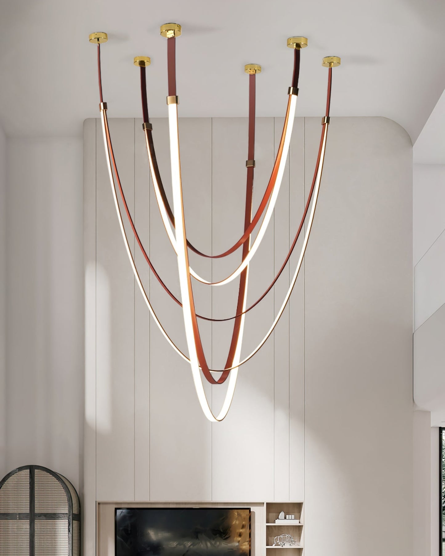 Lustre Suspendu Ruban Café