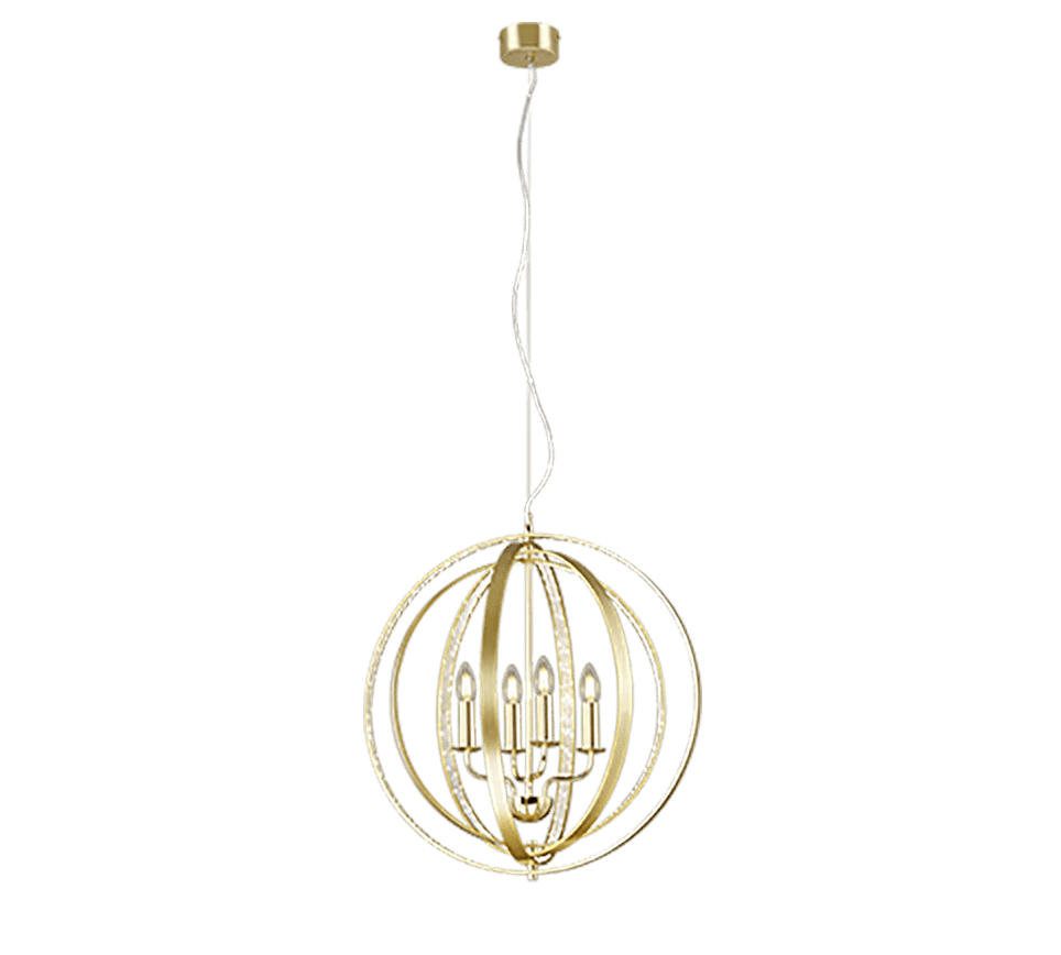 Lustre Suspension Dorée Strass BERTELLI