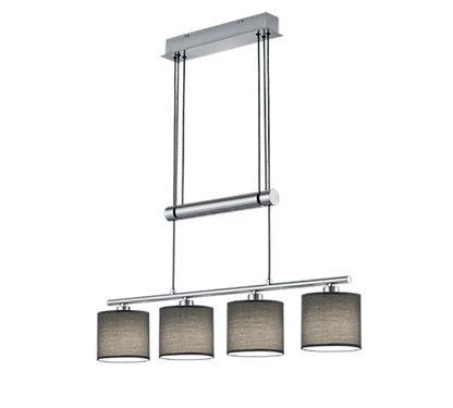 Lustre de Bar en Tissu Gris