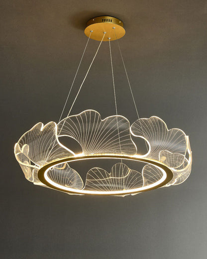 Lustre en Feuilles de Ginkgo -Élégance Naturelle