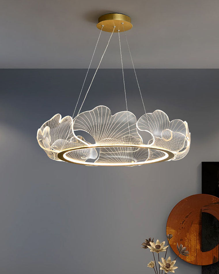 Lustre en Feuilles de Ginkgo -Élégance Naturelle