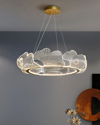 Lustre en Feuilles de Ginkgo -Élégance Naturelle