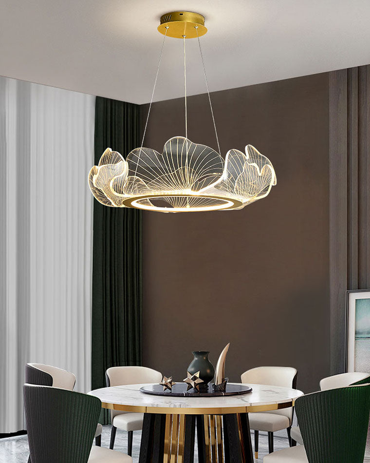 Lustre en Feuilles de Ginkgo -Élégance Naturelle