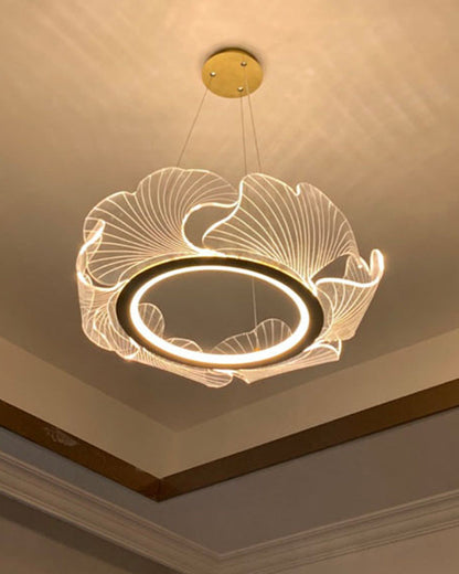 Lustre en Feuilles de Ginkgo -Élégance Naturelle