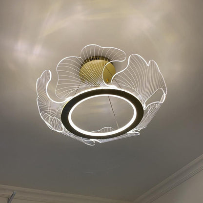 Lustre en Feuilles de Ginkgo -Élégance Naturelle