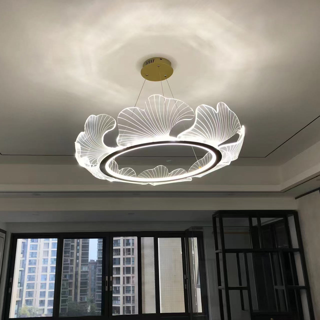 Lustre en Feuilles de Ginkgo -Élégance Naturelle
