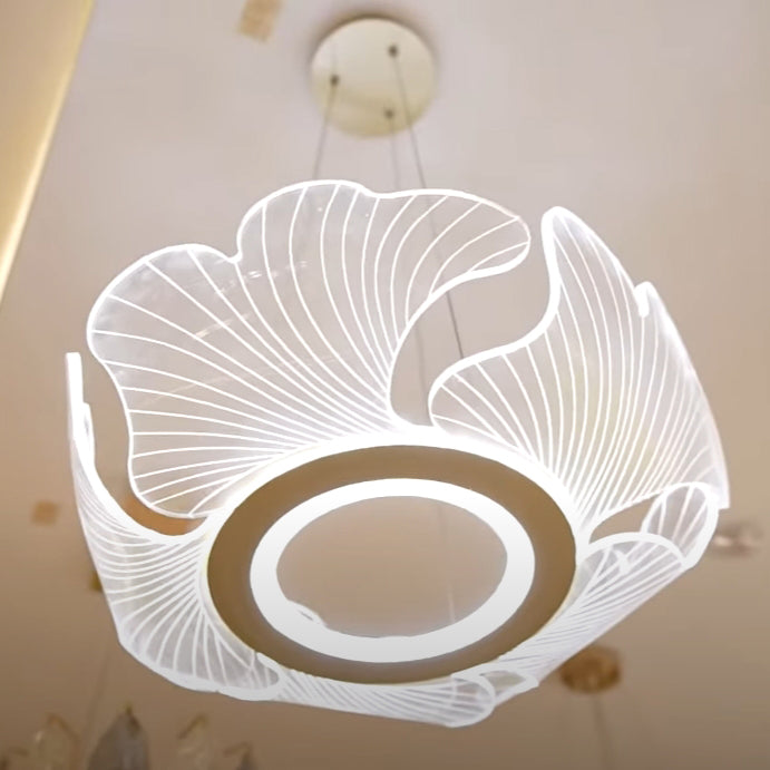 Lustre en Feuilles de Ginkgo -Élégance Naturelle