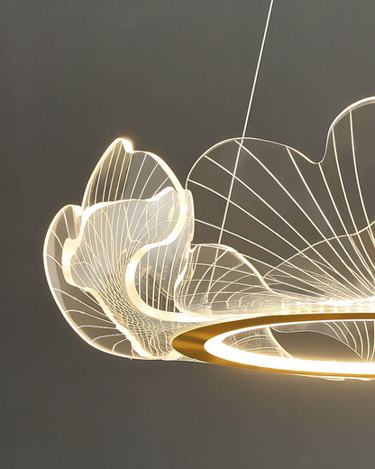 Lustre en Feuilles de Ginkgo -Élégance Naturelle