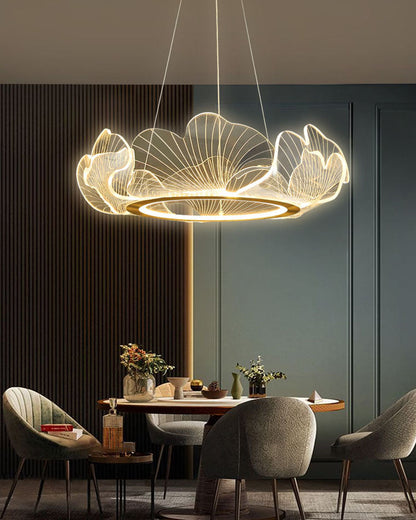 Lustre en Feuilles de Ginkgo -Élégance Naturelle