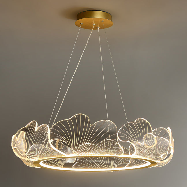 Lustre en Feuilles de Ginkgo -Élégance Naturelle