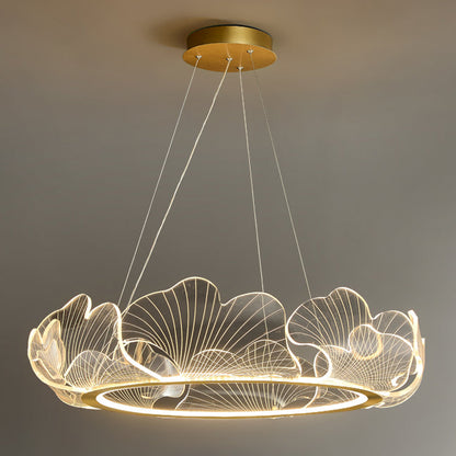 Lustre en Feuilles de Ginkgo -Élégance Naturelle