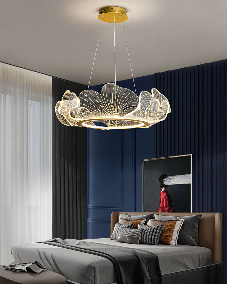 Lustre en Feuilles de Ginkgo -Élégance Naturelle