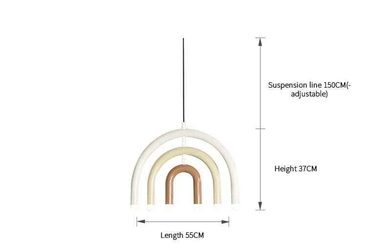 Lustre en U minimaliste pour salon - Style scandinave