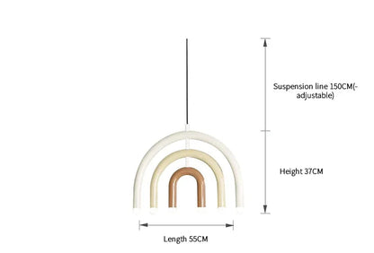 Lustre en U minimaliste pour salon - Style scandinave