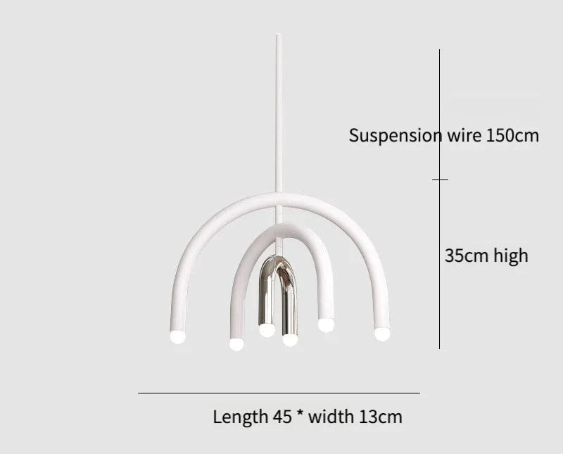 Lustre en U minimaliste pour salon - Style scandinave